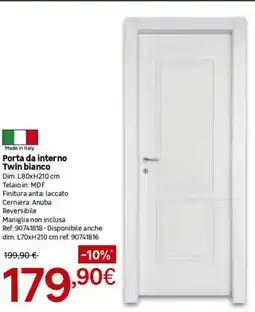 Leroy Merlin Porta da interno Twin bianco offerta