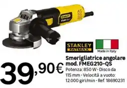 Leroy Merlin STANLEY Smerigliatrice angolare mod. FMEG210-QS offerta