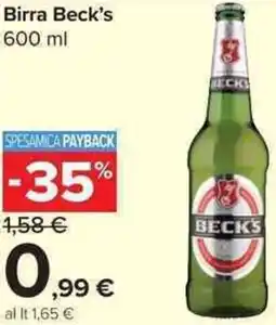 Carrefour Market Birra Beck's offerta