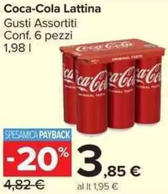 Carrefour Market Coca-Cola Lattina offerta