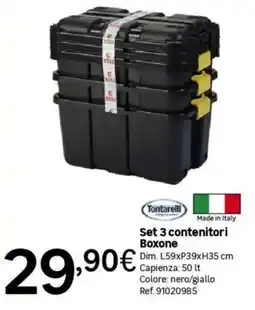 Leroy Merlin Tontarelli Set 3 contenitori Boxone offerta