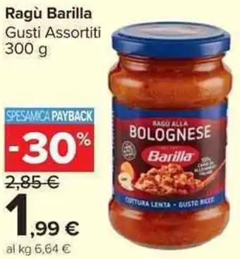 Carrefour Market Ragù Barilla offerta