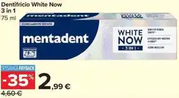 Carrefour Market Dentifricio White Now 3 in 1 offerta