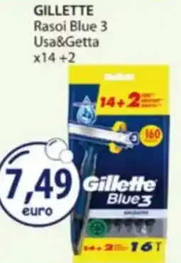 Acqua & Sapone GILLETTE Rasoi Blue 3 Usa&Getta x14+2 offerta