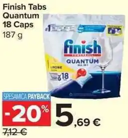 Carrefour Market Finish Tabs Quantum 18 Caps offerta