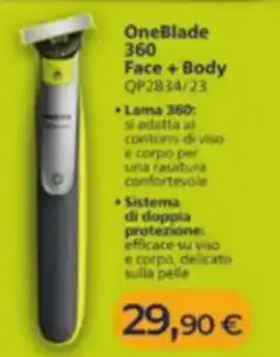 Acqua & Sapone OneBlade 360 Face + Body QP2834/23 offerta