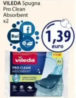 Acqua & Sapone VILEDA Spugna Pro Clean Absorbent x2 offerta