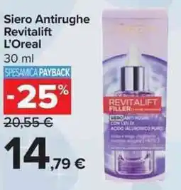 Carrefour Market Siero Antirughe Revitalift L'Oreal offerta