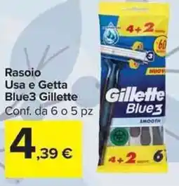 Carrefour Market Rasoio Usa e Getta Blue3 Gillette offerta