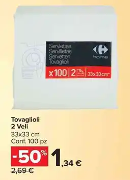 Carrefour Market Tovaglioli 2 Veli offerta