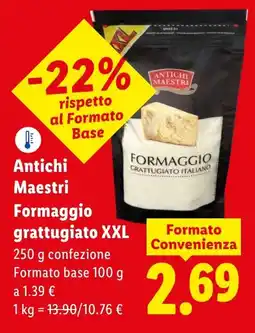 Lidl Antichi Maestri Formaggio grattugiato XXL offerta