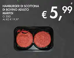 Coal Hamburger di scottona di bovino adulto marfisi offerta