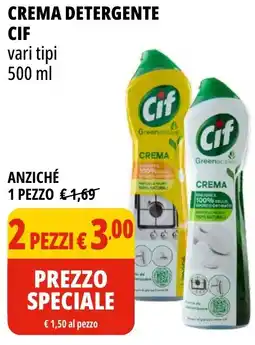 Tigros Crema detergente CIF offerta