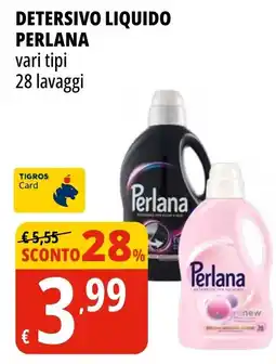 Tigros Detersivo liquido PERLANA offerta