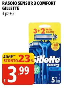 Tigros Rasoio sensor 3 comfort GILLETTE offerta