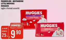 Tigros Pannolini - mutandini little movers HUGGIES offerta