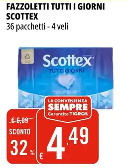 Tigros Fazzoletti tutti i giorni SCOTTEX offerta