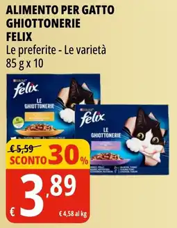 Tigros Alimento per gatto ghiottonerie FELIX offerta