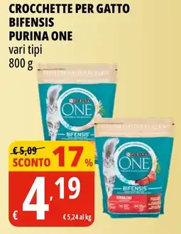 Tigros CROCCHETTE PER GATTO PURINA ONE offerta