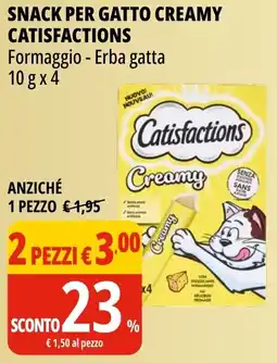 Tigros Snack per gatto creamy CATISFACTIONS offerta