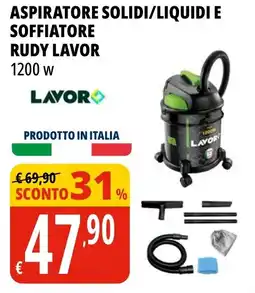Tigros Aspiratore solidi/liquidi e soffiatore rudy LAVOR offerta