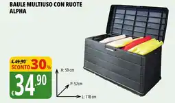 Tigros Baule multiuso con ruote ALPHA offerta