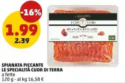PENNY Spianata piccante LE SPECIALITÀ CUOR DI TERRA a fette offerta