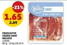 PENNY Prosciutto crudo light WELLESS offerta