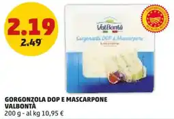 PENNY Gorgonzola dop e mascarpone VALBONTÀ offerta