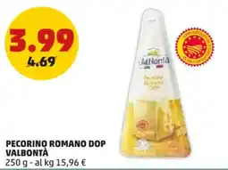 PENNY Pecorino romano DOP VALBONTÀ offerta