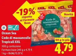 Lidl Ocean Sea Code di mazzancolle Tropicali XXL offerta
