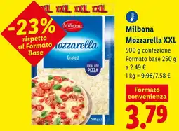 Lidl Milbona Mozzarella XXL offerta