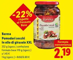 Lidl Baresa Pomodori secchi in olio di girasole XXL offerta