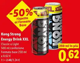 Lidl Kong Strong Energy Drink XXL offerta