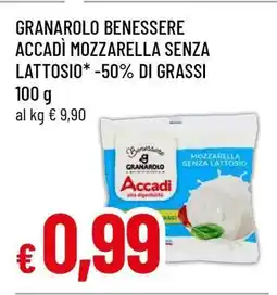 Famila GRANAROLO BENESSERE ACCADÌ MOZZARELLA SENZA LATTOSIO offerta
