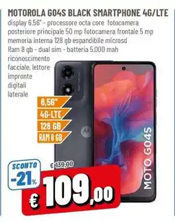 Famila MOTOROLA G04S BLACK SMARTPHONE 4G/LTE offerta