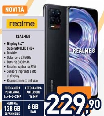 Unieuro Realme 8 offerta