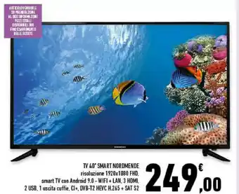 Conad Superstore Nd40s3000h tv 101,6 cm (40") full hd smart tv wi-fi nero offerta