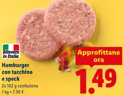 Lidl Hamburger con tacchino e speck offerta