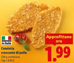 Lidl Cotoletta croccante di pollo offerta