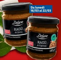 Lidl Deluxe Ragù prodotti di selvaggina offerta