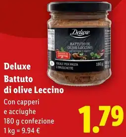 Lidl Deluxe Battuto di olive Leccino offerta