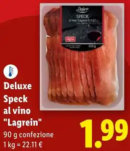 Lidl Deluxe Speck al vino "Lagrein" offerta