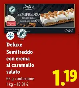 Lidl Deluxe Semifreddo con crema al caramello salato offerta