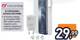 Unieuro Cellularline Kit Protezione E Ricarica Per Iphone offerta