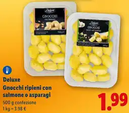 Lidl Deluxe Gnocchi ripieni con salmone o asparagi offerta