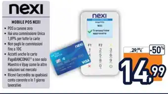 Unieuro Nexi Mobile POS Nexi offerta