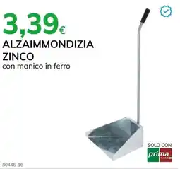 Basko Alzaimmondizia zinco con manico in ferro offerta