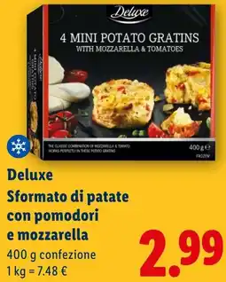 Lidl Deluxe Sformato di patate con pomodori e mozzarella offerta