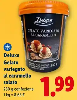 Lidl Deluxe Gelato variegato al caramello salato offerta